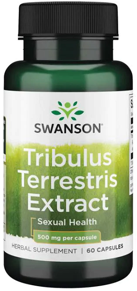 Swanson Tribulus Terrestris Extract - 500 mg 60 capsules is a powerful dietary supplement that aids in boosting testosterone levels. It is made from high-quality Tribulus Terrestris Extract, known for its numerous benefits.