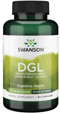 Swanson DGL Deglycyrrhizinated Licorice - 750 mg 90 capsules.