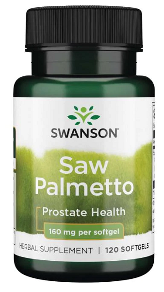 Swanson Saw Palmetto - 160 mg 120 softgel capsules, for urinary tract and prostate health.