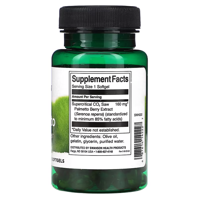 Saw Palmetto 160 mg 120 Gélules Molles