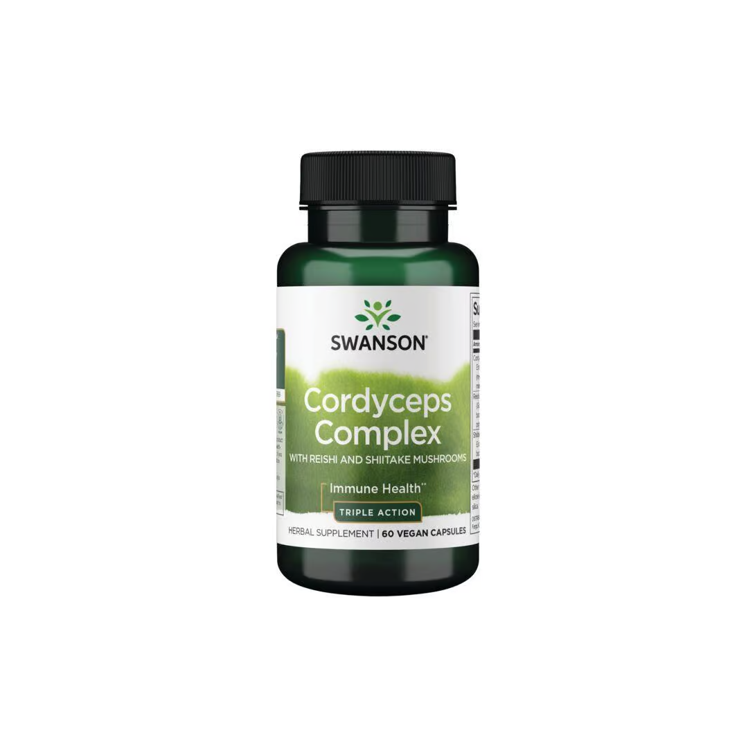 Complexe de Cordyceps avec des champignons Reishi et Shiitake 60 capsules végétales