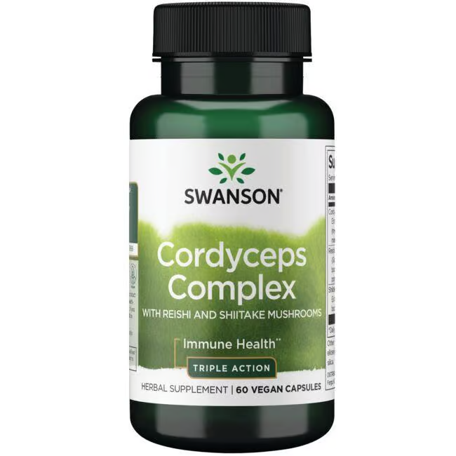 Complexe de Cordyceps avec des champignons Reishi et Shiitake 60 capsules végétales