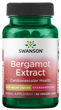 Thumbnail for Swanson Bergamot Extract 500 mg 30 vcaps dietary supplement.