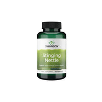 Thumbnail for A green bottle of Swanson Stinging Nettle - Standardized 120 Capsules herbal supplement, promoting prostate health and supporting the immune system for optimal urinary tract health.