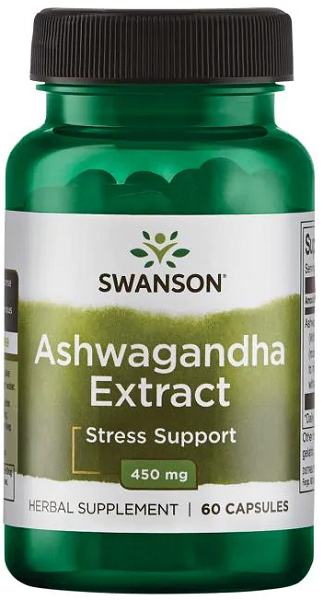Swanson Ashwagandha Extract - 450 mg 60 capsules.
