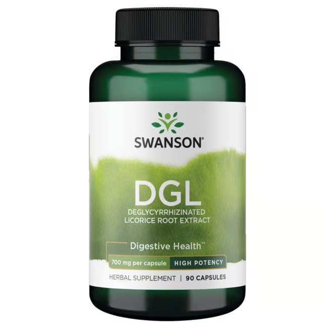 DGL Extrait de Racine de Réglisse Déglycyrrhiziné 700 mg 90 Capsules - Force Supérieure