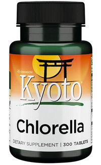 Thumbnail for A bottle of Swanson Kyoto Brand - Chlorella 300 Tabletten Swanson, rich in detoxification properties and essential amino acids.