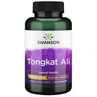 Thumbnail for Swanson's Tongkat Ali 400 mg, with 120 capsules, enhances vitality and passion for sexual health. Also known as Pasak Bumi and labeled 