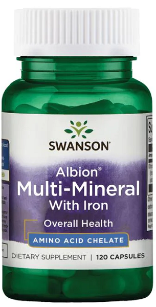 Multi Mineral With Iron - 120 capsules Albion Chelated - front 2
