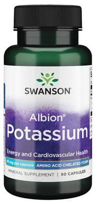 Thumbnail for Swanson's Potassium - 99 mg 90 capsules Albion Chelated for maintaining healthy blood pressure and supporting transport of glucose.
