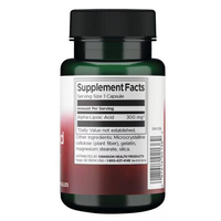 Thumbnail for Swanson's Alpha Lipoic Acid 300 mg comes in green-labeled bottles with black caps. This potent antioxidant, as per supplement facts, supports cardiovascular health.