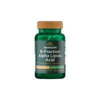 Thumbnail for Swanson's R-Fraction Alpha Lipoic Acid offers antioxidant and cardiovascular support with 100 mg per capsule, double strength. The bottle contains 60 capsules in total.