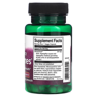 Thumbnail for A green bottle of Swanson High Potency Serrazimes 20,000 Units (60 Veggie Capsules), with a Supplement Facts label showing ingredients for joint health, serving size, and manufacturer info on the side.