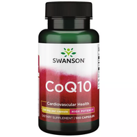 Thumbnail for Swanson's Coenzyme Q10 dietary supplement offers high potency for cardiovascular health and energy production, with 100 capsules each containing 120 mg.