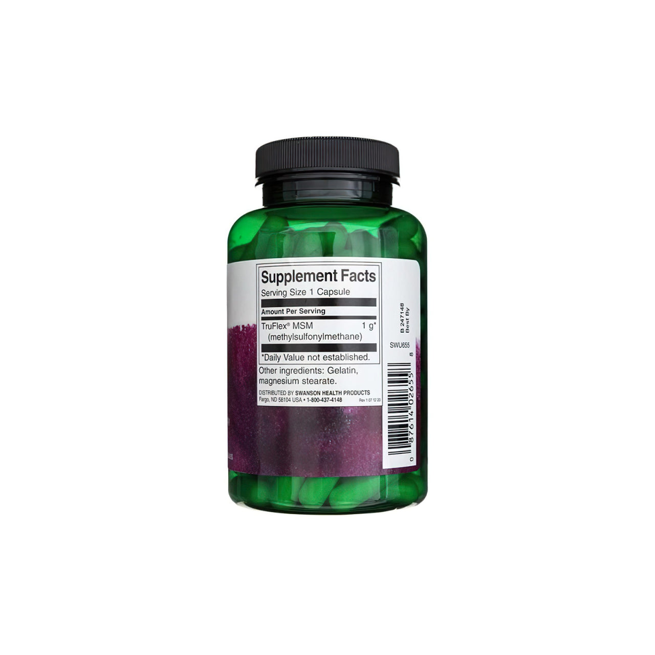 MSM 1000 mg 120 caps - supplement facts