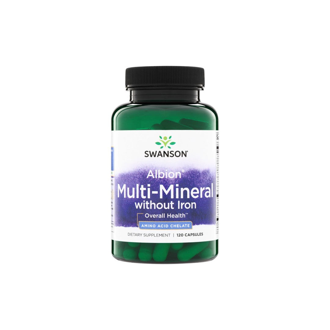 Multi-Mineral zonder IJzer Albion - 120 capsules