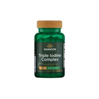 Thumbnail for Bottle of Swanson Triple Iodine Complex High Potency 12.5 mg, 60 veggie capsules thyroid function support supplement.