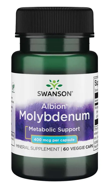 Molybdenum - 400 mcg 60 capsules Albion Chelated - front 2