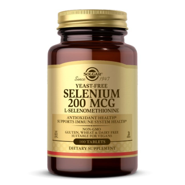 Selenium 200 mcg 100 Tablets L-Selenomethionine - front 2