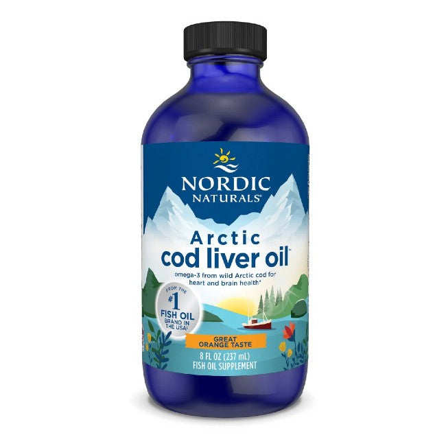 Arctic Cod Liver Oil 8 fl oz (237 ml) Orange Taste - front