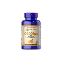 Thumbnail for A bottle of Puritan's Pride Vitamin C-1000 mg with Bioflavonoids & Rose Hips 100 Caplets.