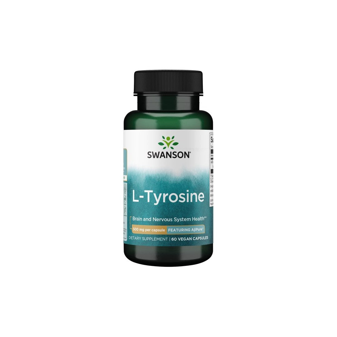 L-Tyrosin 500 mg 60 vegane Kapseln Swanson Health Products