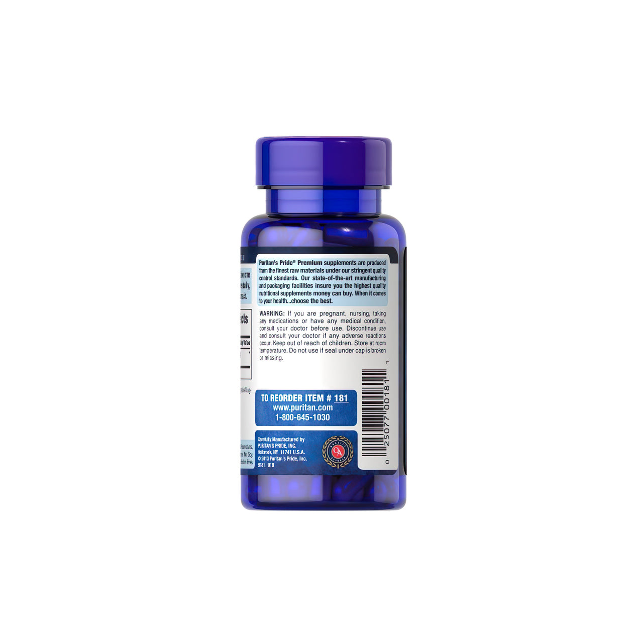 L-Tyrosine 500 mg Free form 100 Rapid Release Caps - back