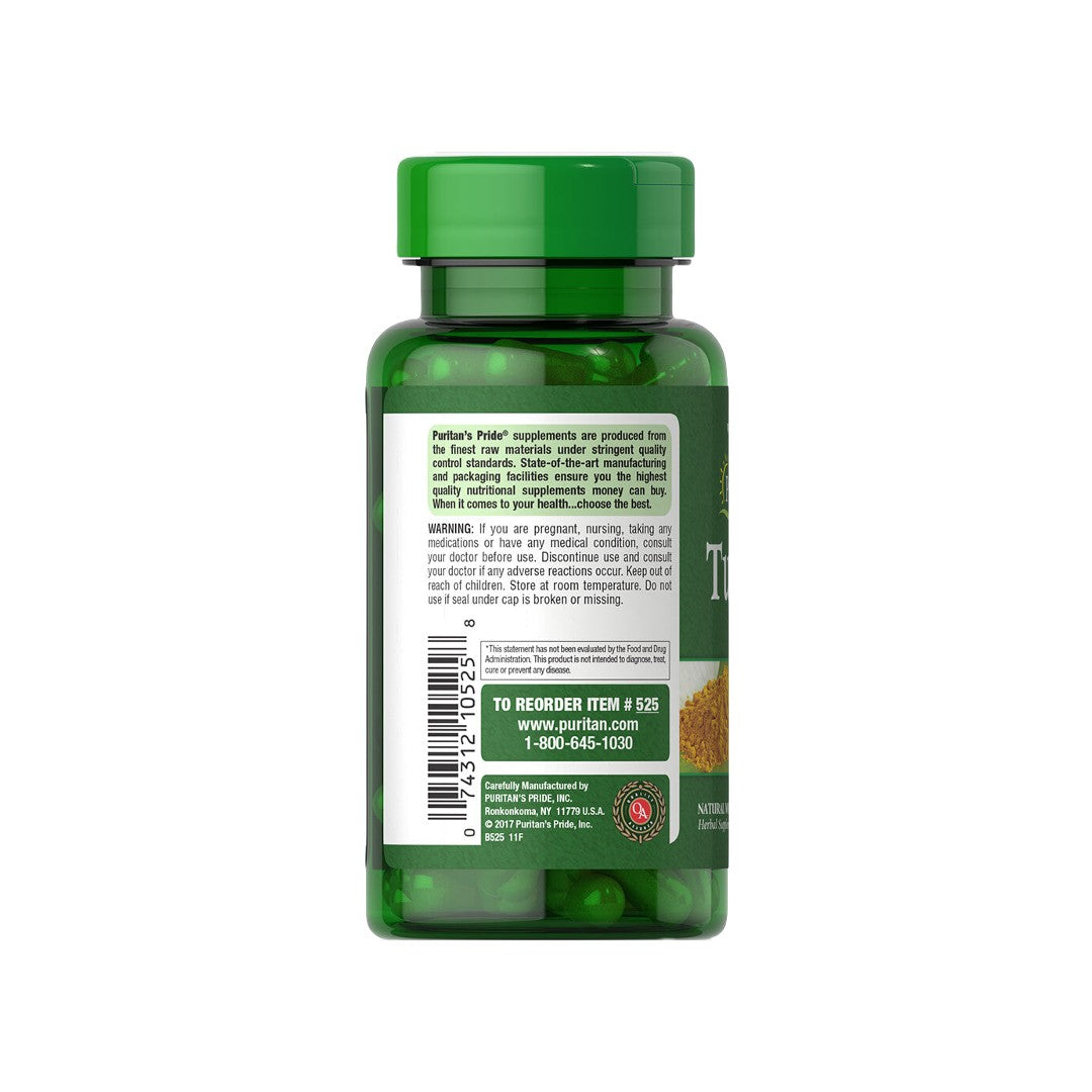 Turmeric 400 mg 100 Rapid Release Capsules - back