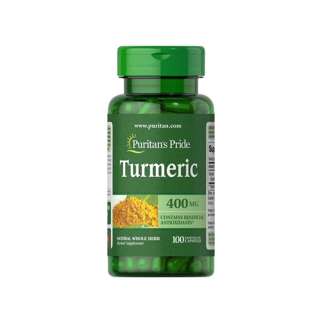 Turmeric 400 mg 100 Rapid Release Capsules - front