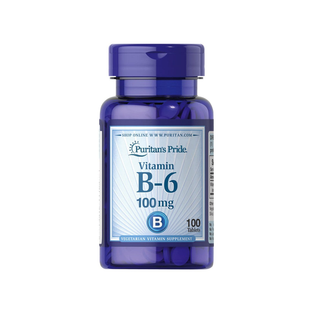 Vitamin B-6 Pyridoxine 100 mg 100 tab - front