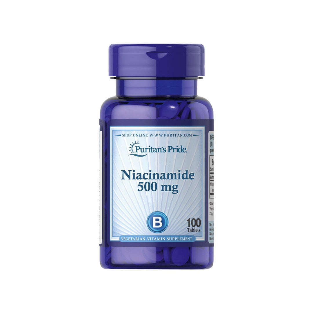 Vitamin B-3 Niacinamide 500 mg 100 tablets - front