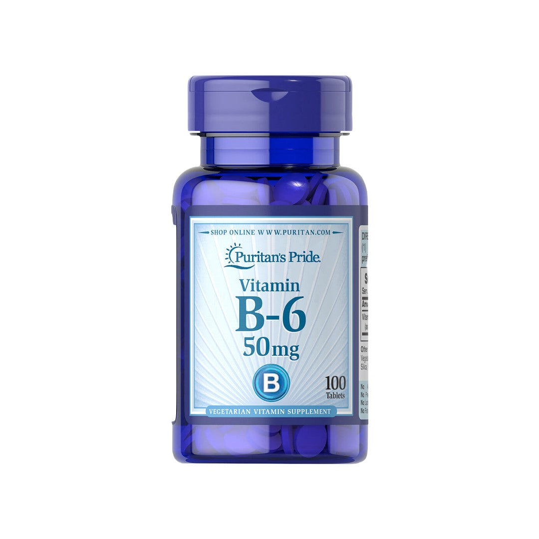 Vitamin B-6 Pyridoxine 50 mg 100 tablets - front