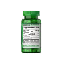 Thumbnail for A green bottle of Puritan's Pride Easy Iron 28 mg 90 caps Iron Glycinate on a white background.