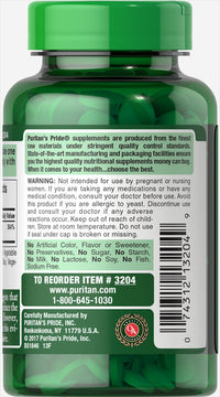 Thumbnail for The back of a bottle of Puritan's Pride Selenium 200 mcg 200 softgel, promoting thyroid function and immune system health with antioxidants.