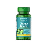 Thumbnail for Puritan's Pride Ginkgo Biloba Extract 24% 120 mg 100 capsules.