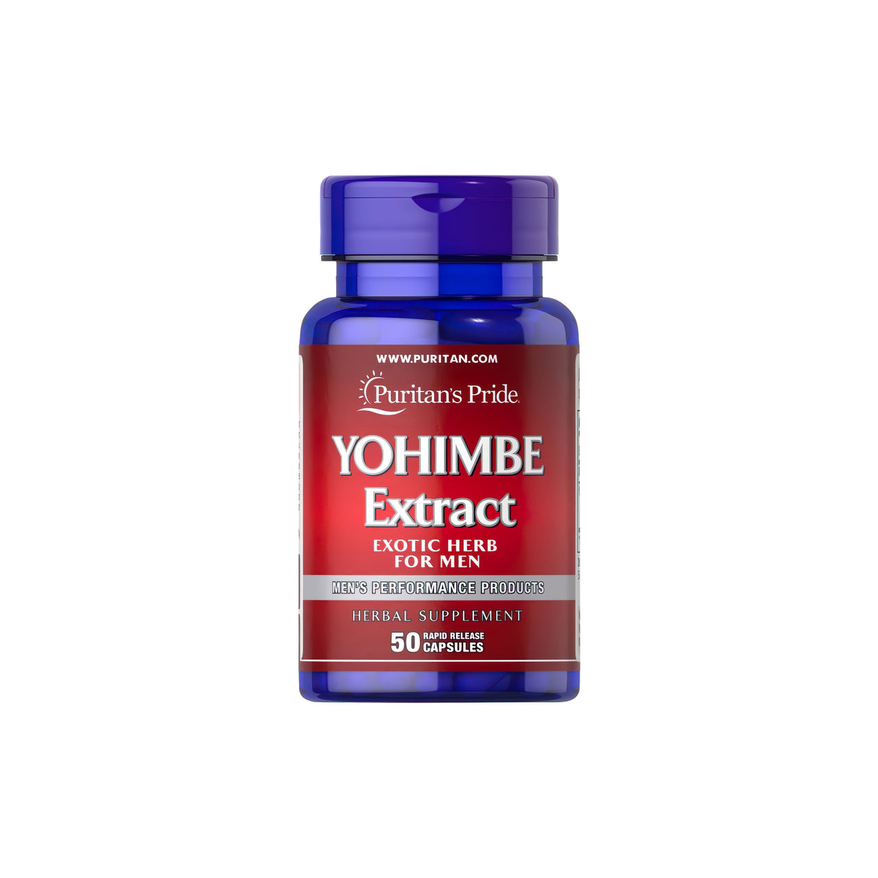 Yohimbe Extract 250 mg 50 Rapid Release Capsules - front