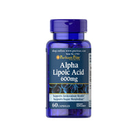 Thumbnail for A bottle of Alpha Lipoic Acid - 600 mg 60 capsules by Puritan's Pride.