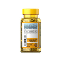 Thumbnail for A bottle of Puritan's Pride Vitamins D3 5000 IU 100 Rapid Release Softgels with a yellow label.