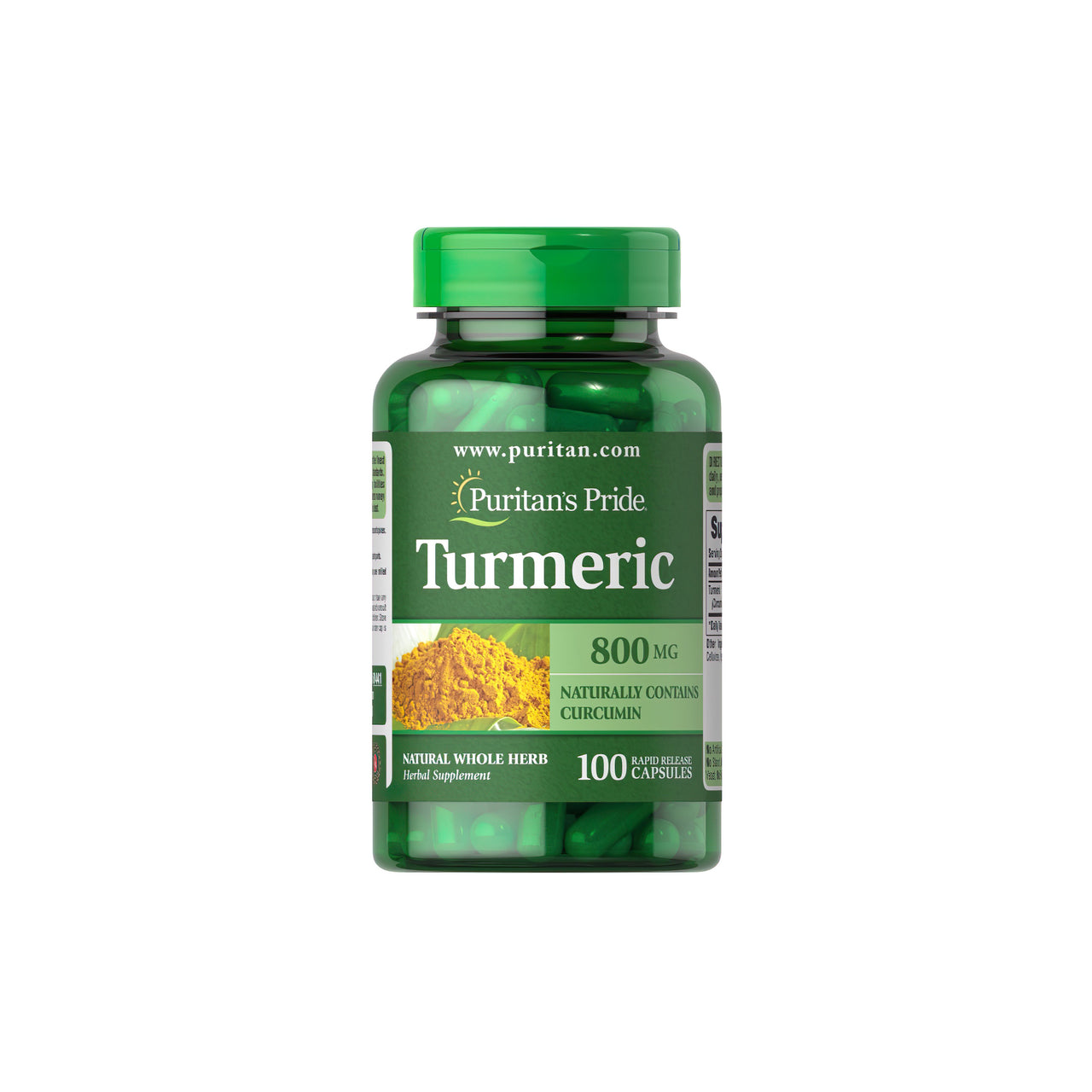 Turmeric 800 mg 100 Rapid Release Capsules - front