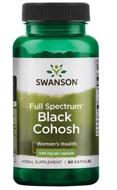 Dietary supplement: Swanson Black Cohosh 540mg 60 Capsules.