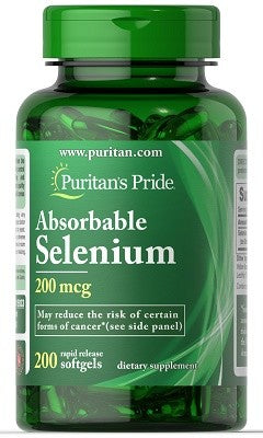 Enhance thyroid function and support immune system health with Puritan's Pride Selenium 200 mcg 200 softgel, fortified with powerful antioxidants.