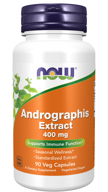 Enhance your immune system with the Now Foods Andrographis Extract 400 mg 90 Vegetable Capsules. Harnessing the health-promoting properties of Andrographis paniculata, this supplement supports overall wellness.