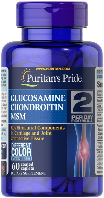 Triple Strength Glucosamine, Chondroitin & MSM 60 coated caplets - front 2