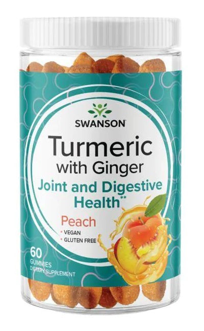 Turmeric with Ginger 60 gummies - Peach - front 2