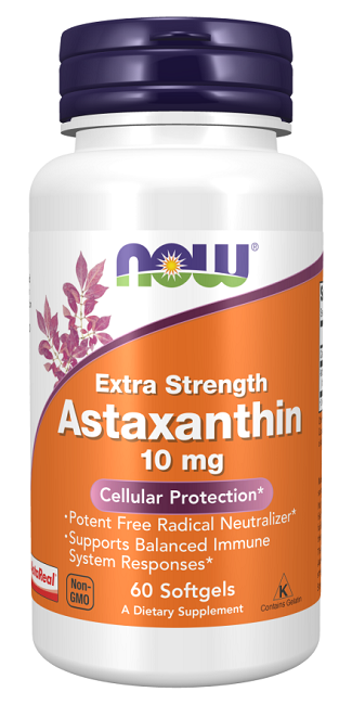 Now Now Foods extra strength astaxanthin 10 mg.