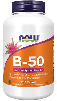 Thumbnail for Vitamins B-50 complex 250 tablets - front 2