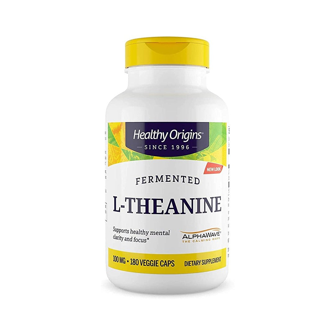 L-Theanine 100 mg (AlphaWave) 180 vege capsules - front