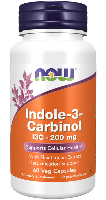 Now Foods Indole 3 Carbinol 200 mg with Lingans 60 Vegetable Capsules.
