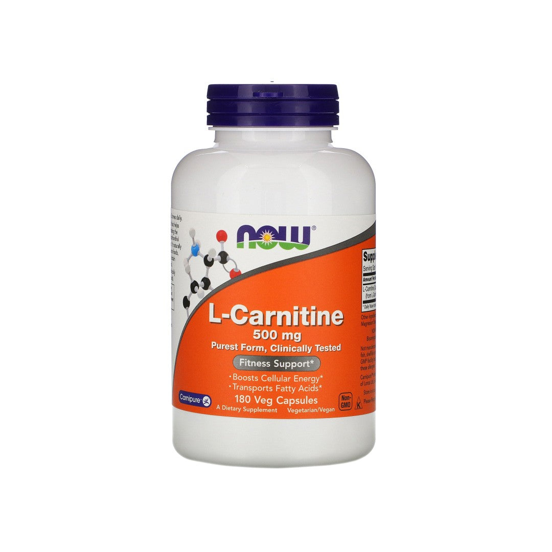 L-Carnitine 500 mg 180 vege capsules - front
