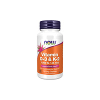Thumbnail for Now Foods Vitamins D3 1000 IU & K2 45 mcg 120 Veg Capsules is a supplement that promotes immune wellness and supports calcium absorption for optimal bone health.